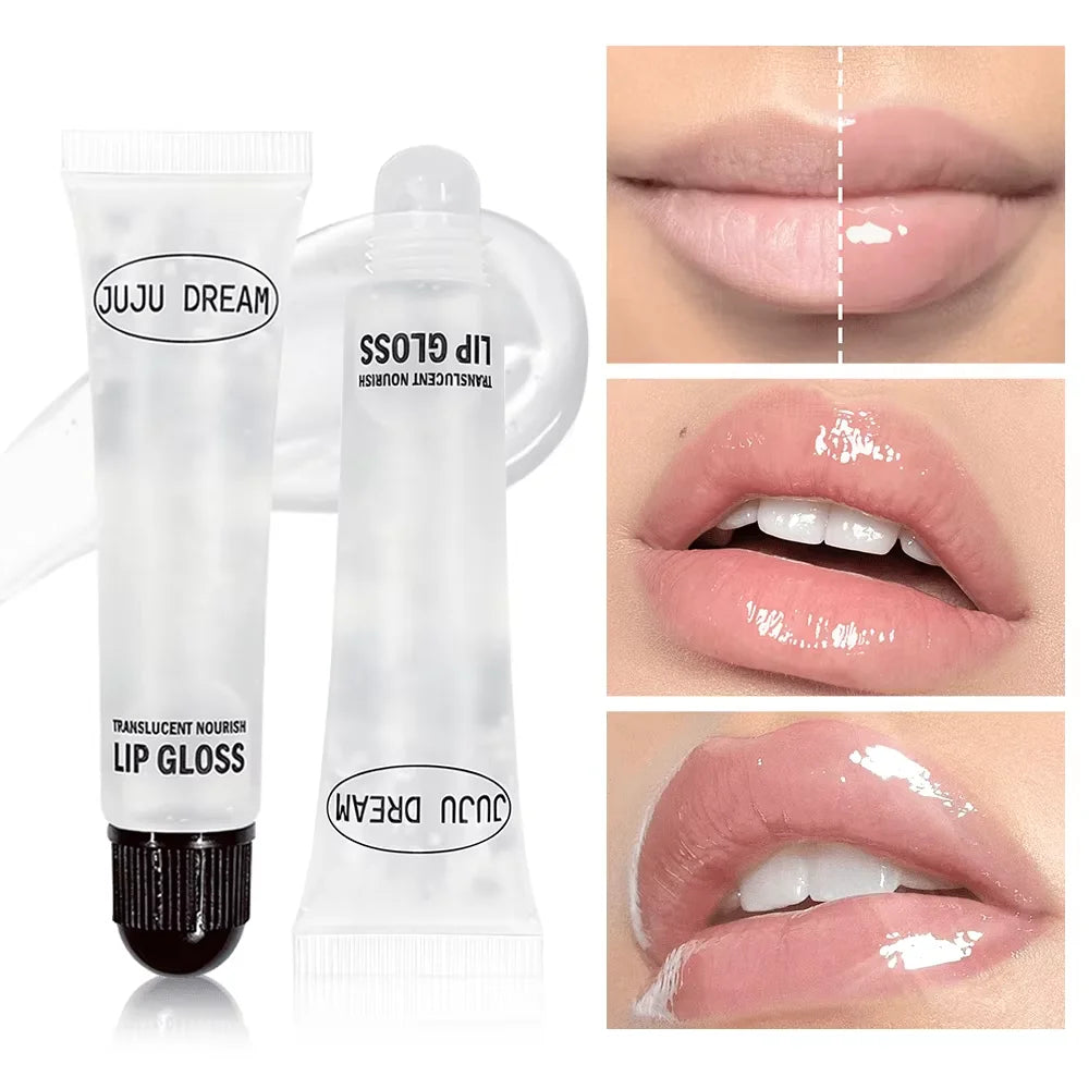 JUJU DREAM Glassy Lip Gloss – Hydrating Plumping Lip Oil Lip Oil Gloss HIP