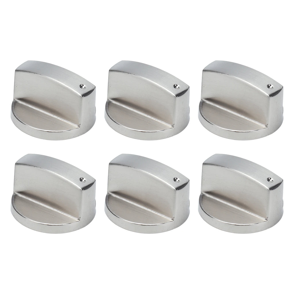 6PCS 8mm Rotate Knob Zinc Alloy Control Knob Replacement for Kitchen Range Gas Stove Microwave Oven Control Knob Stove Accessory HIP