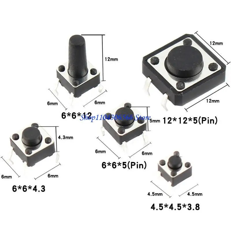125-Piece Micro Momentary Tact Push Button Switch Kit Switch Assortment Kit HIP