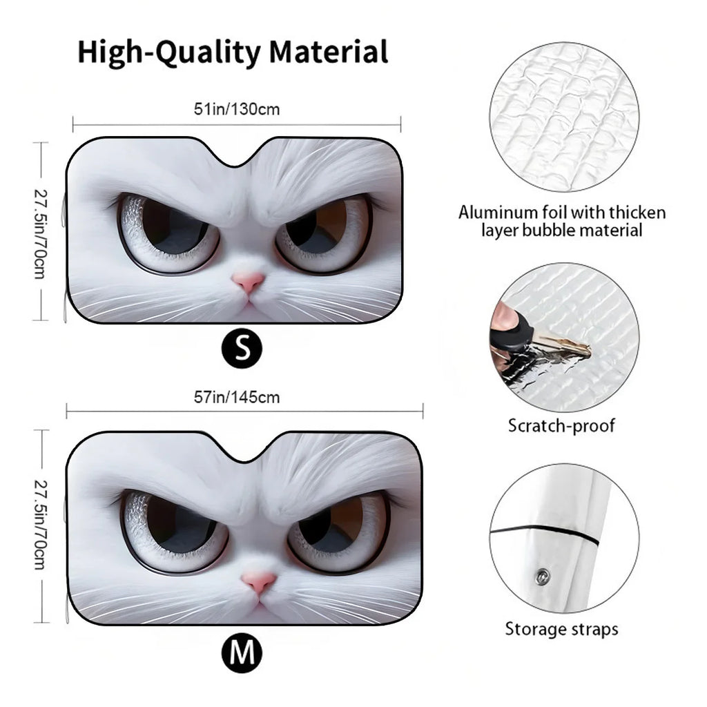 Cat-Shaped Foldable Car Windshield Sunshade – UV Blocker Car Windshield Sunshade HIP