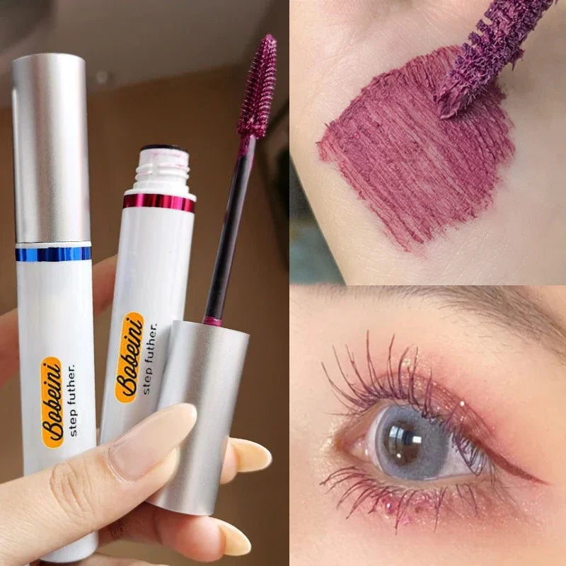 4 Colors Thick Mascara Curling Lengthening Eyelash Waterproof Long-lasting No Smudge Berry Brown Fast Dry Mascara Eyes Makeup HIP 03 Berry