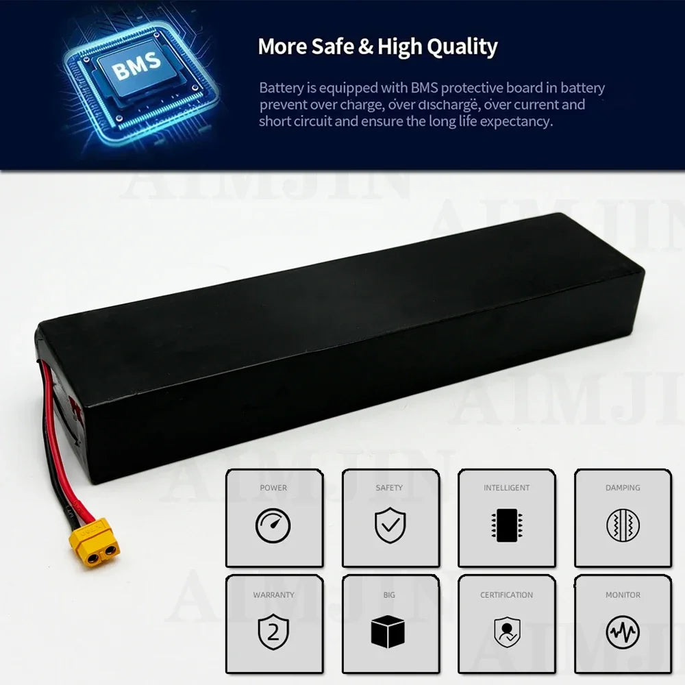 36V 9800mAh 10S3P Li-Ion Battery with BMS – KUGOO S1 S2 S3 Scooter Battery Pack HIP
