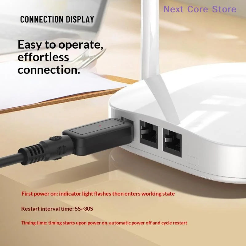 WiFi Router Auto Reboot Timer 24H Restart Controller 5V–24V Router Restart Timer HIP