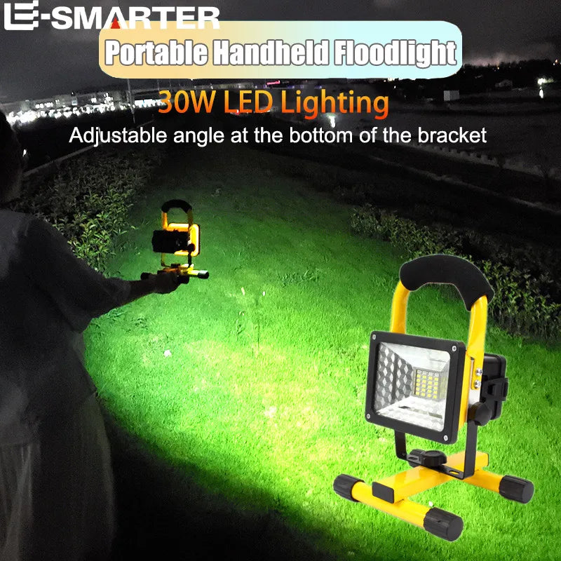 ESMARTER 30W/60W Rechargeable LED Floodlight – IP65 Outdoor Portable LED Floodlight HIP