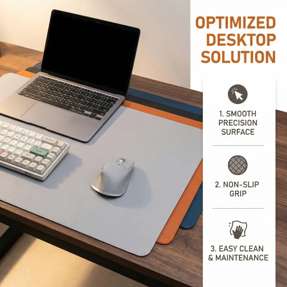 Extra Large PU Leather Mouse Pad – Waterproof Non-Slip Desk Mat Leather Desk Mat HIP