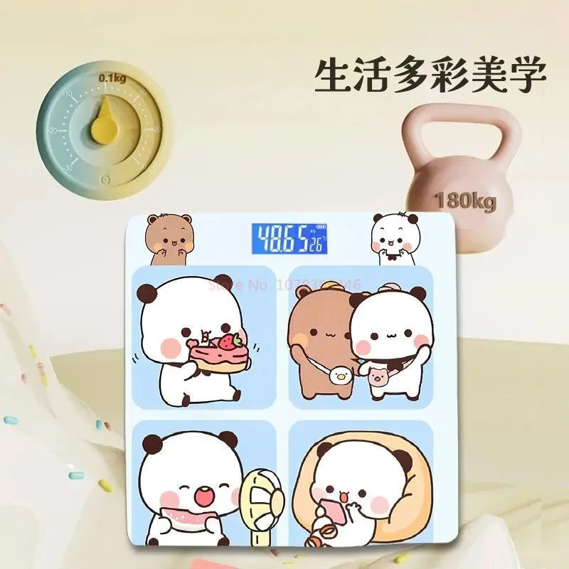 Panda Bubu & Yier Cartoon Digital Scale – Rechargeable Smart Cartoon Digital Scale HIP