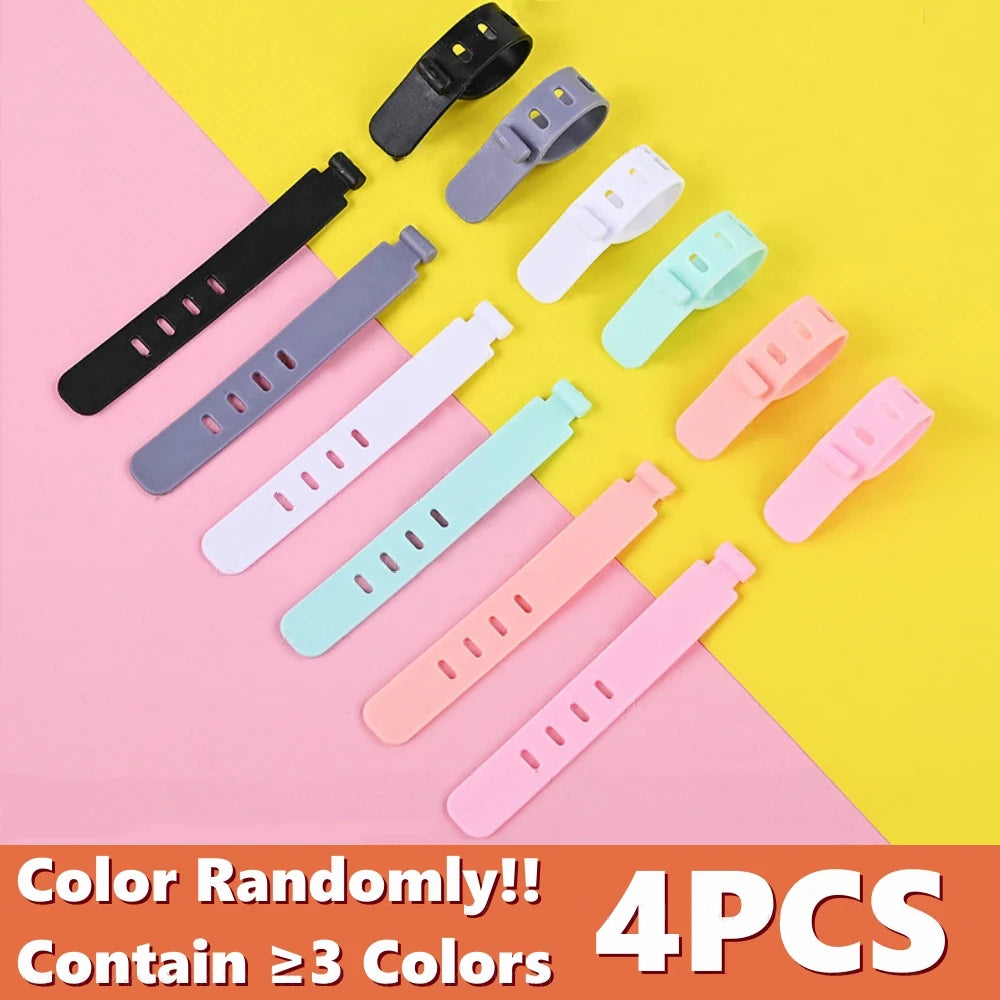 20-Pack Silicone Cable Straps – Reusable Wire Organizer Cable Wire Organizer HIP Mixed-4PCS