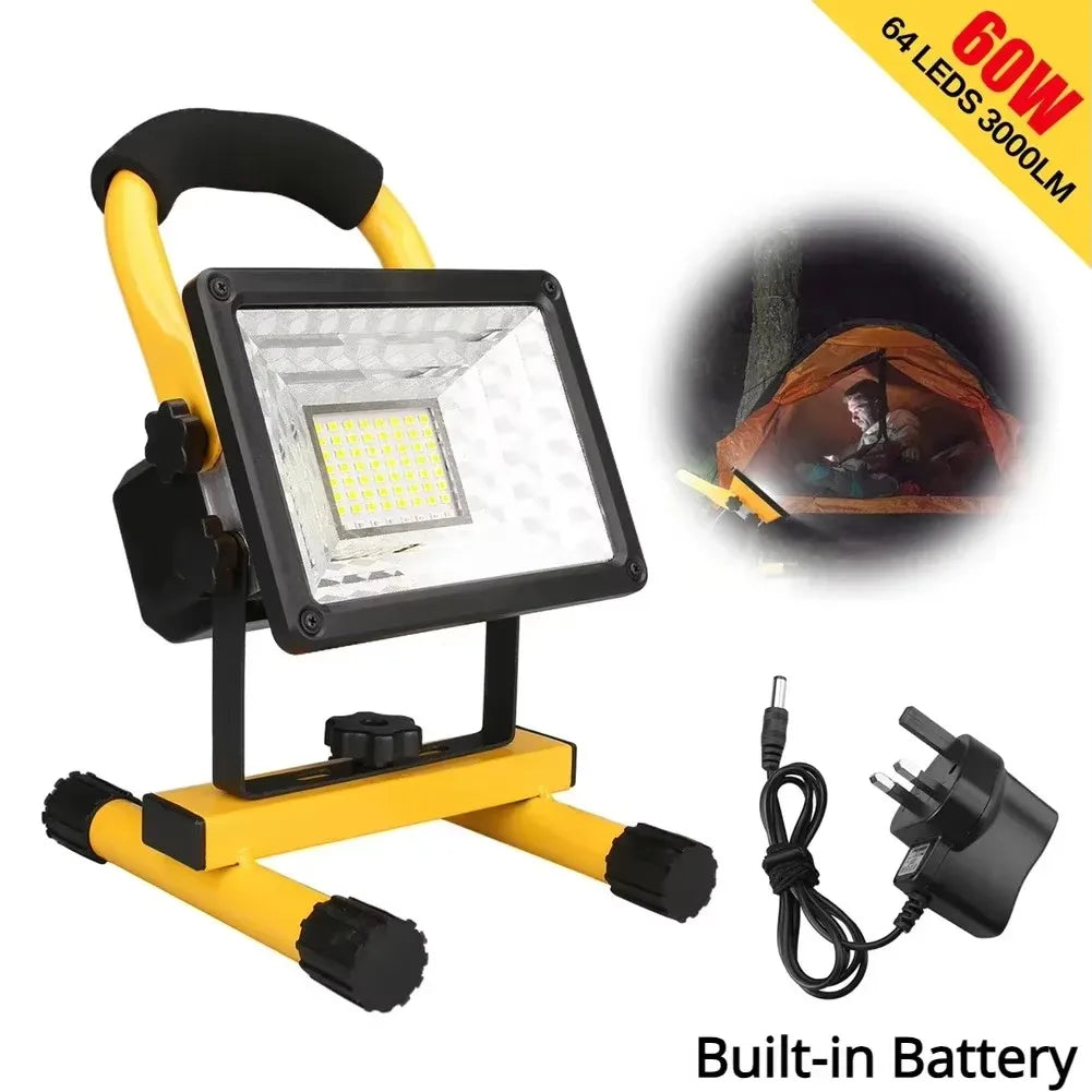ESMARTER 30W/60W Rechargeable LED Floodlight – IP65 Outdoor Portable LED Floodlight HIP