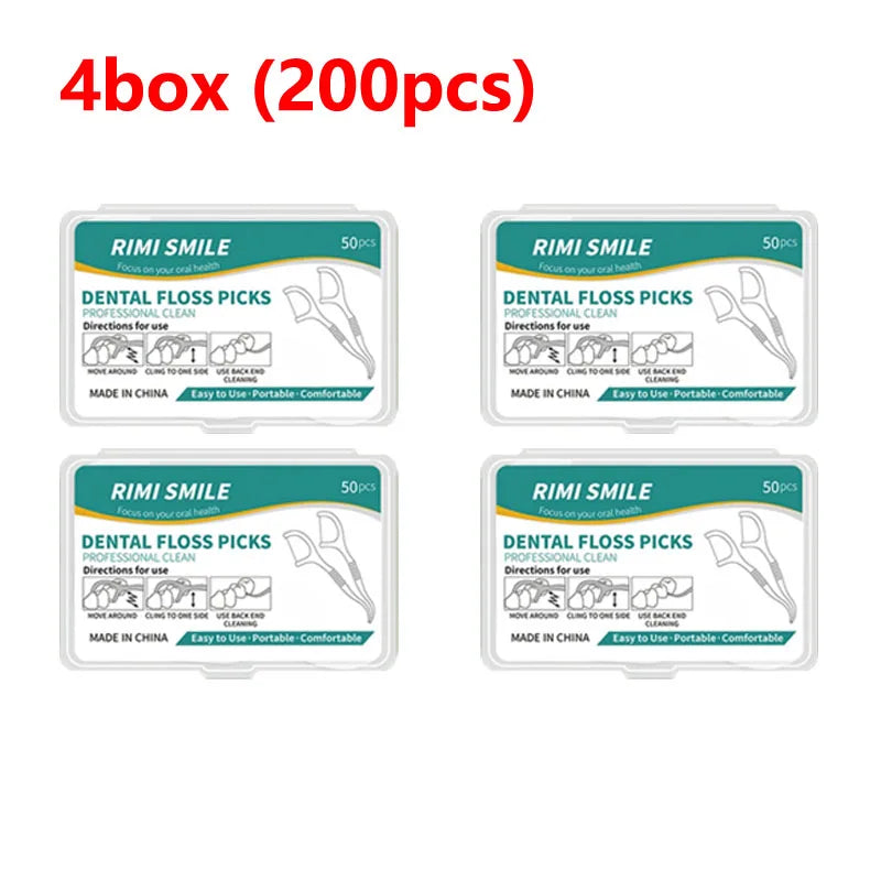 RUZOFO Dental Floss Picks 50–1000 Pack | Oral Care Dental Floss Picks HIP C607-4box