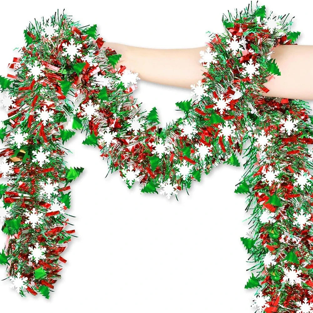 2026 New Christmas Garlands 2M DIY Christmas Tree Santa Claus Ribbons Wreath Hanging Pendent Xmas New Year Party Decor HIP 01