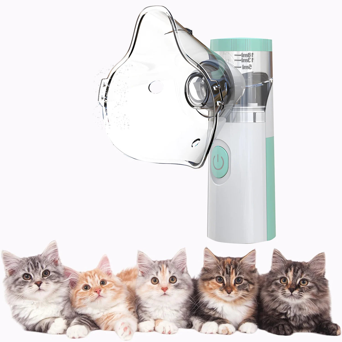 Fireurus Handheld Pet Nebulizer for Cats & Dogs – 2 Masks Pet Nebulizer HIP