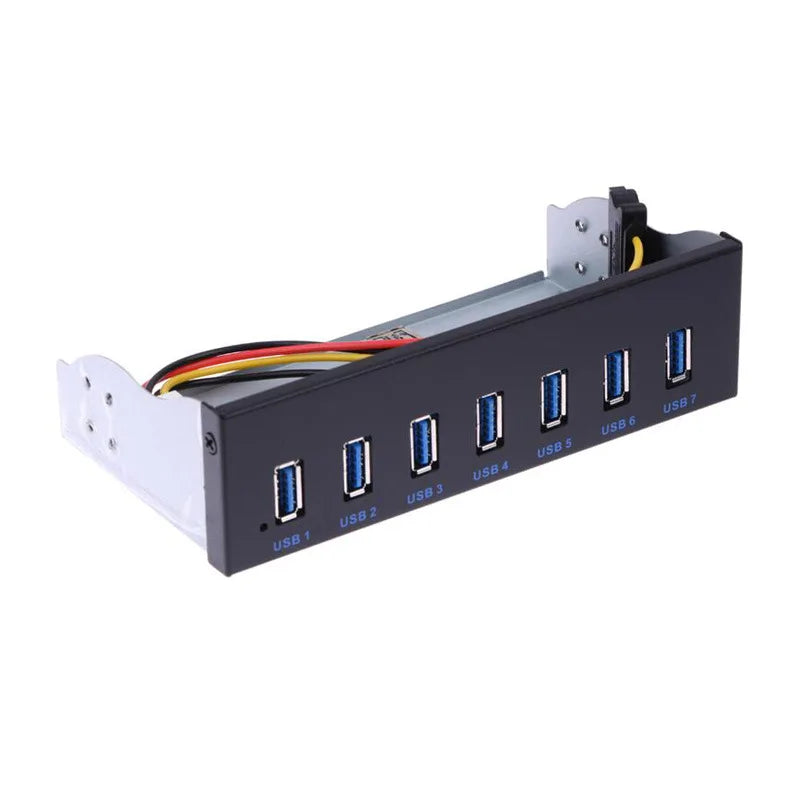 7-8 Port USB 3.0 Front Panel Hub – 5.25" PC Case Bay USB Front Panel Hub HIP
