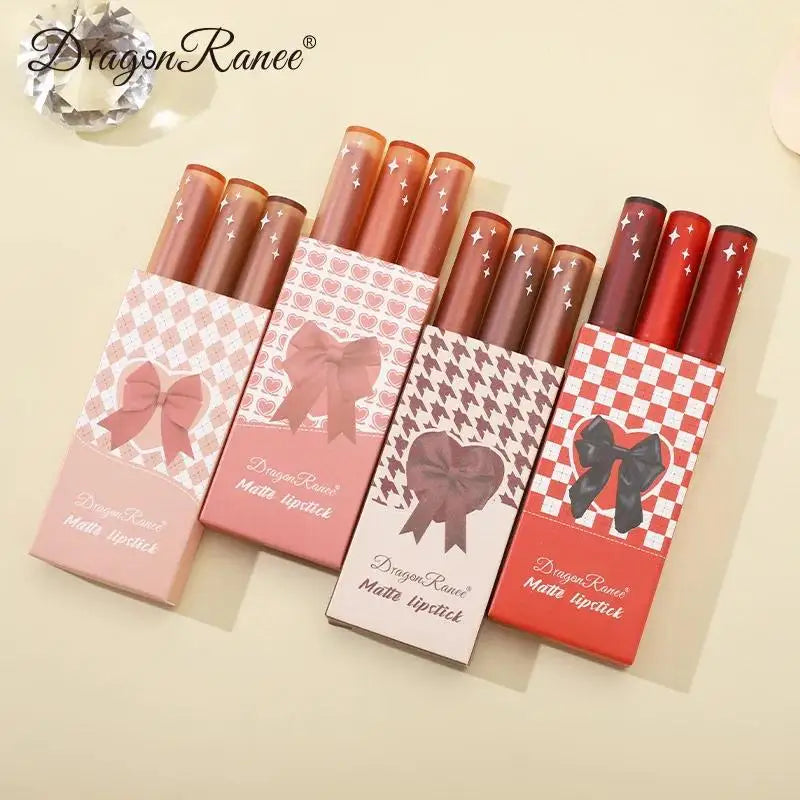 Dragon Ranee Matte Nude Lipstick Pencil Set – 3-Piece Matte Lipstick Set HIP