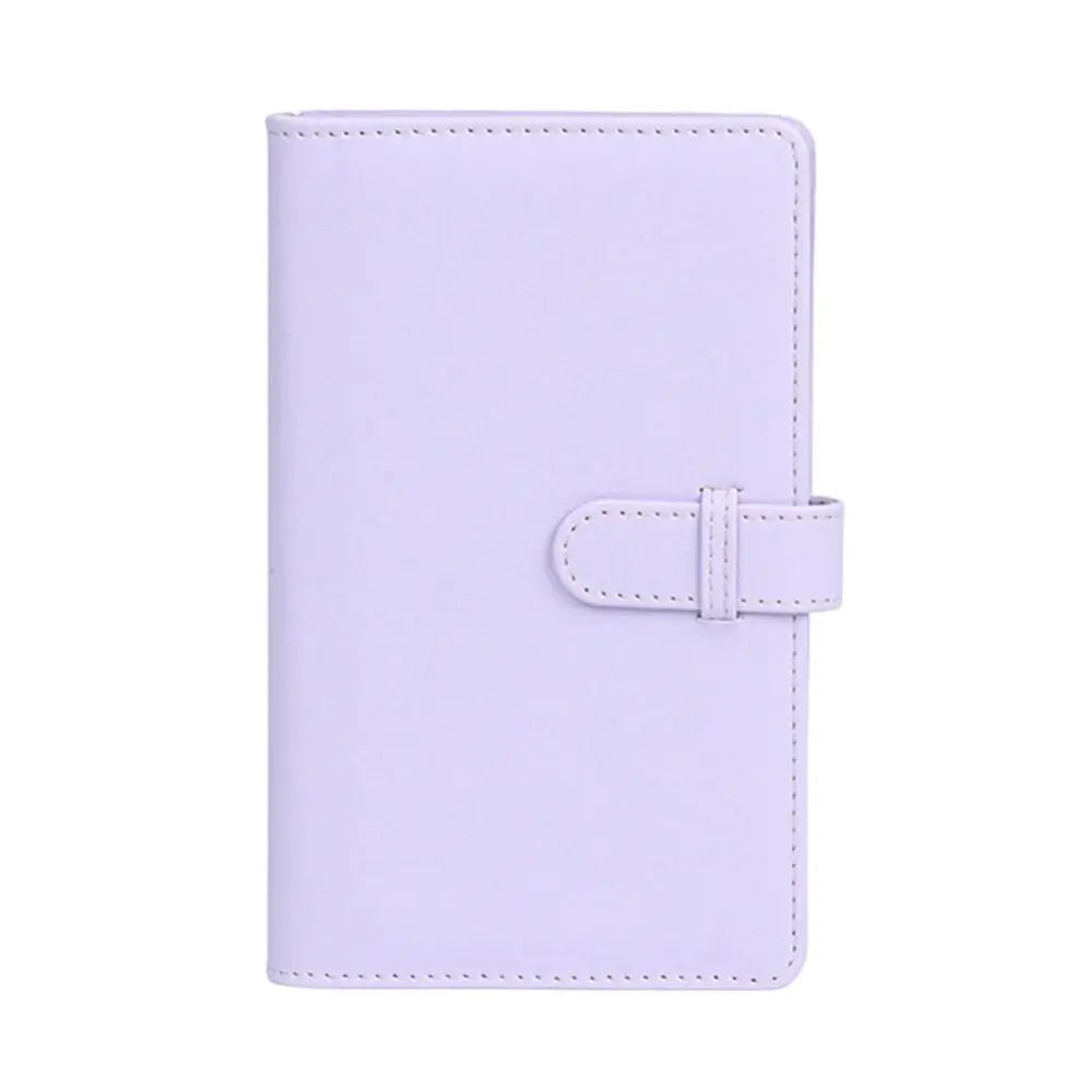 PU Leather 108-Pocket Instax Mini Photo Album – 3 Inch Pocket Photo Album HIP Purple