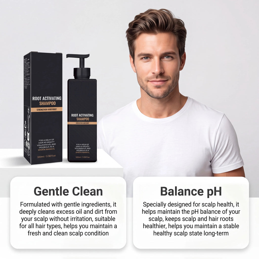 Men's Gentle pH Balanced Shampoo – Nourishing, All Hair Types Men's Shampoo HIP