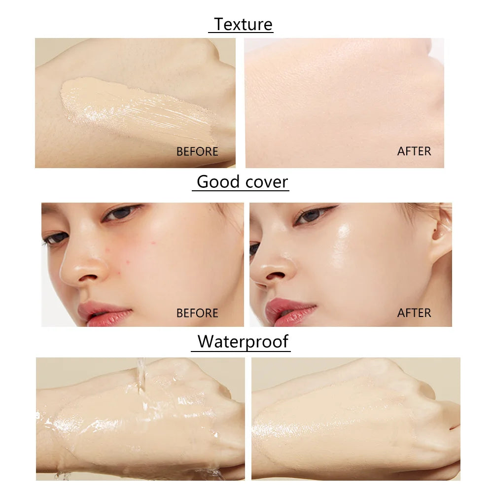 HISYI Moisturizing Liquid Foundation – Natural Blemish Coverage Liquid Foundation HIP