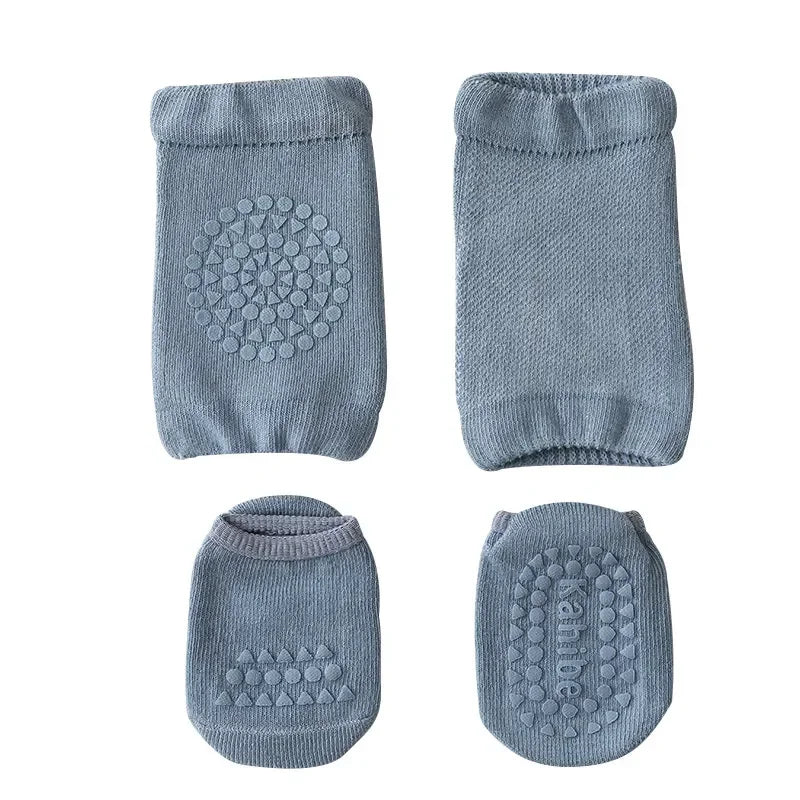 Baby Knee Pads – Anti-Slip Cotton Crawling Kneepads Unisex Baby Knee Pads HIP C17 Blue M(1-3Years)