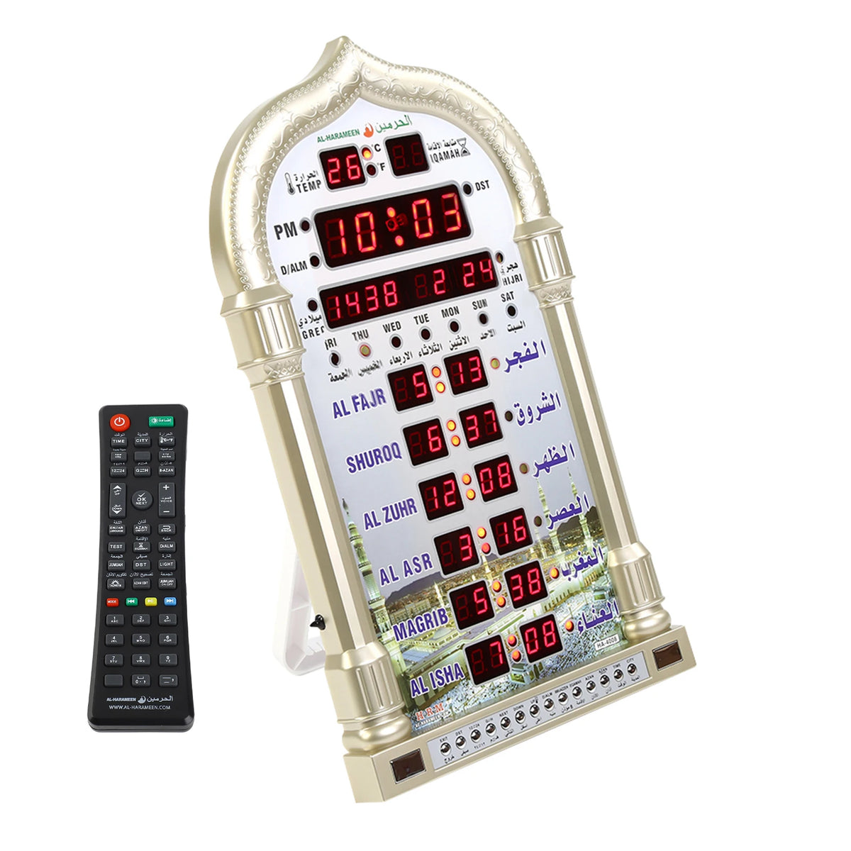 Clock Digital Clock Digital Islamic Clock Wall Calendar Mosque Digital Islamic Clock Muslim Gift Alarm Azan Prayer Islamic Clock HIP