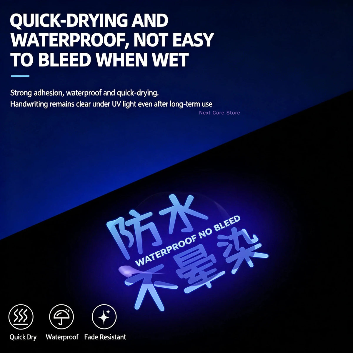 UV Invisible Ink Marker Pen – Dual-Tip Waterproof Security UV Security Marker HIP