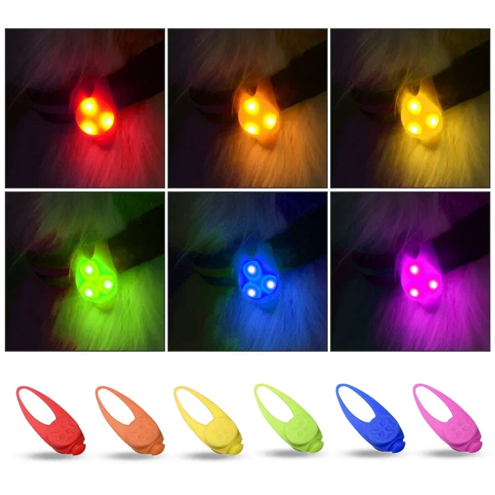 Pet Dog Night LED Flashlight Dog Cat Collar Glowing Pendant Safety Pet Leads Necklace Luminous Bright Decoration Collars HIP