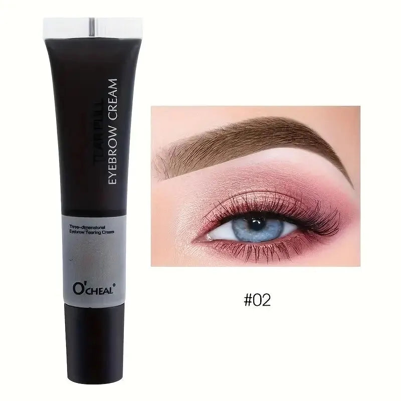 Long-lasting Eyebrow Gel Makeup Semi-permanent Waterproof ColorSweat-proof Film Forming Dye Eyebrow Cream Tint Cosmetics HIP 02Dark brown