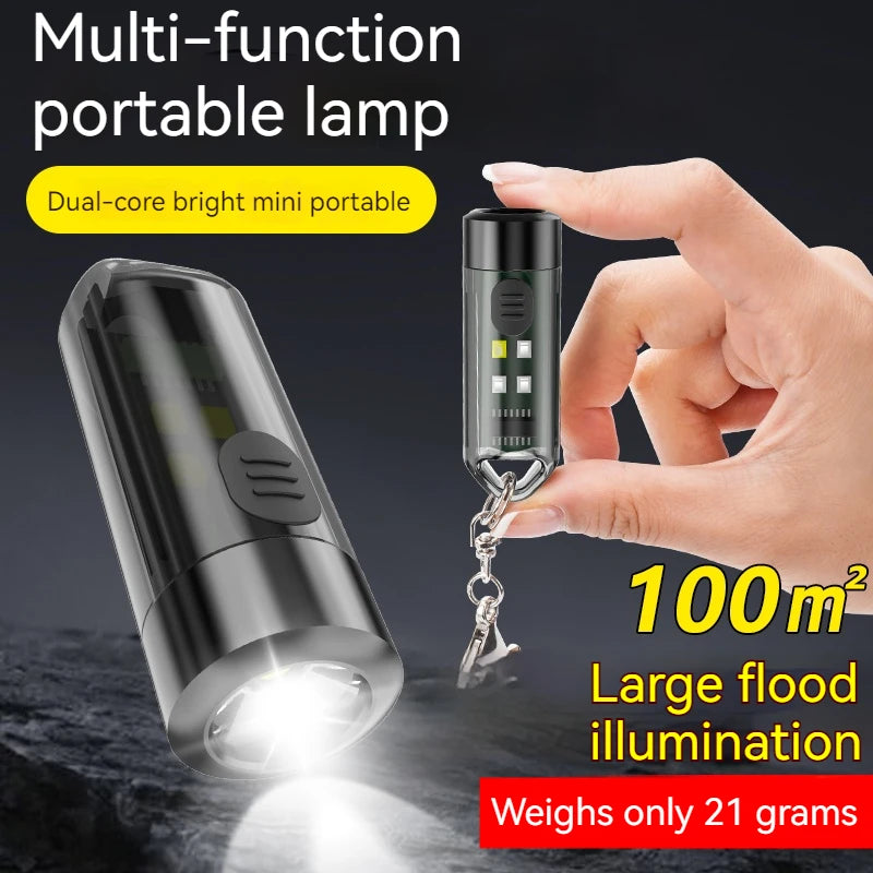 ESMARTER EDC Mini Keychain LED Flashlight – Rechargeable Keychain LED Flashlight HIP