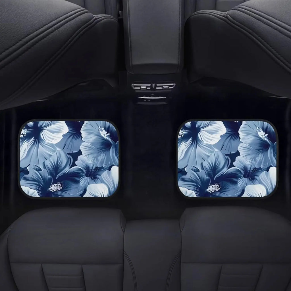 Blue Hibiscus Car Floor Mats – Universal Washable 4-Piece Set Car Floor Mats HIP