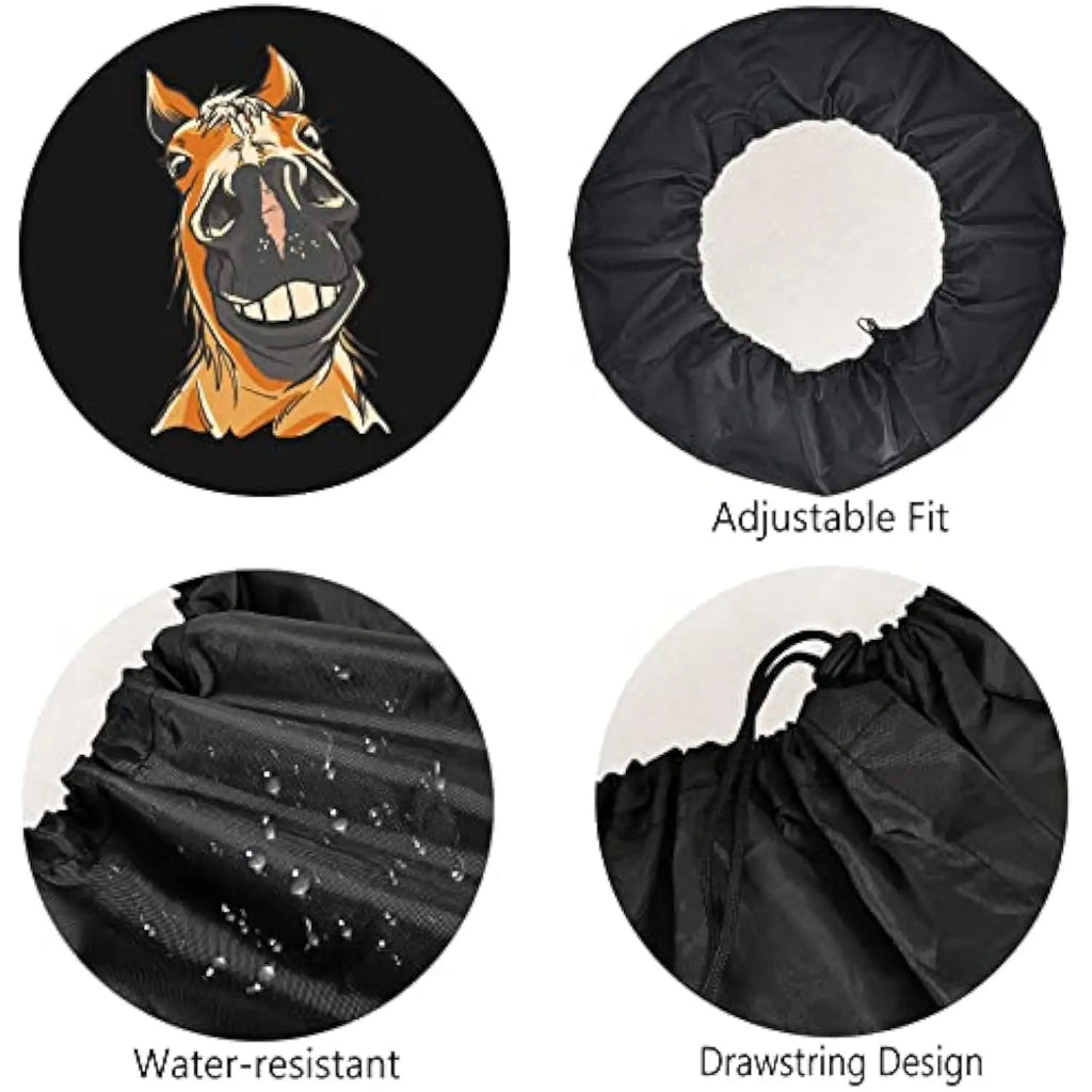 Funny Horse Face Spare Tire Cover – Waterproof Polyester Spare Tire Cover HIP