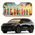 Surfer's Lounge Car Sunshade – Surfboards & Tropical Birds Car Window Sunshade HIP 1-S