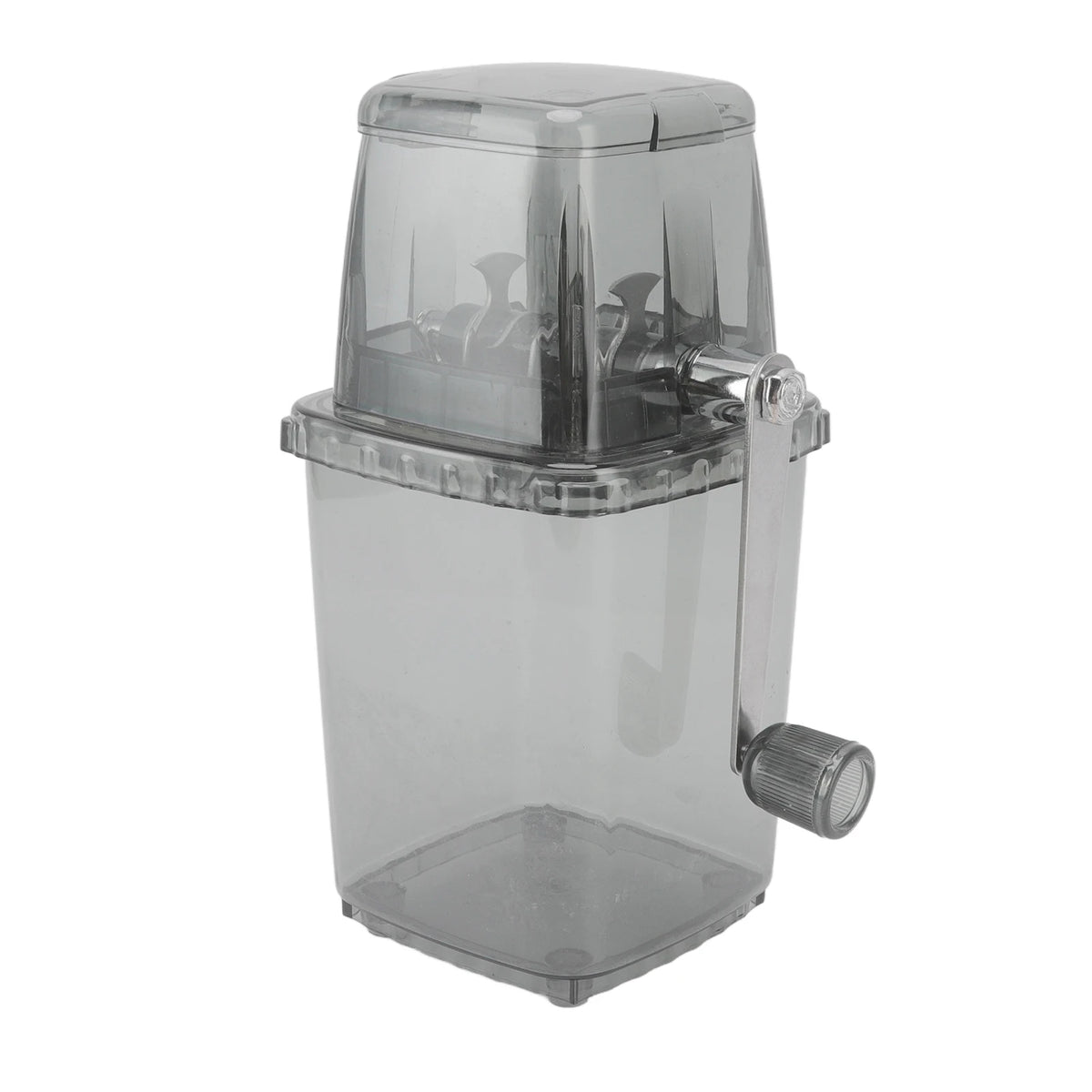 Hand Snow Cone Ice Machine Ice Crusher Manual Ice Crusher Small Portable Hand Operated Snow Cone Machine for Home HIP Light Grey