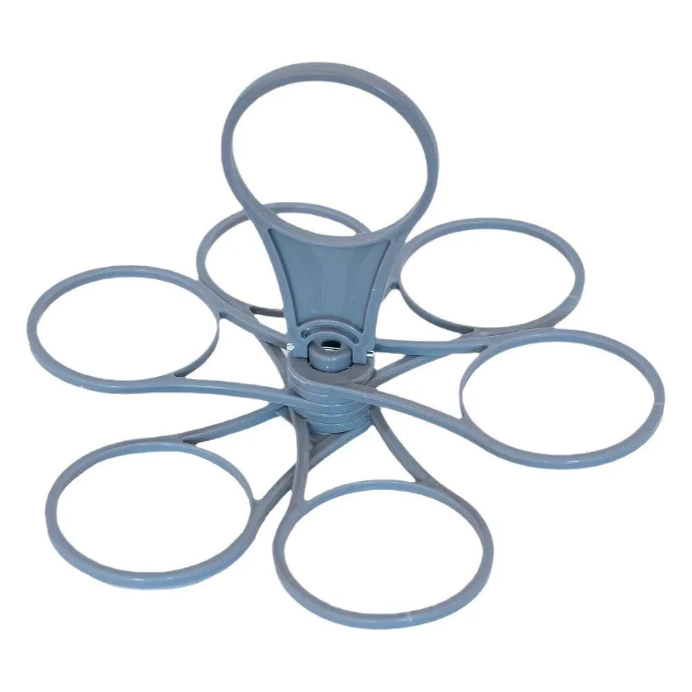 1Set Home Party Folding Cup Holder Rotating Six Cup Coffee Cup Holder Portable KTV Portable Cocktail Holder Milk Tea Cup Holder HIP