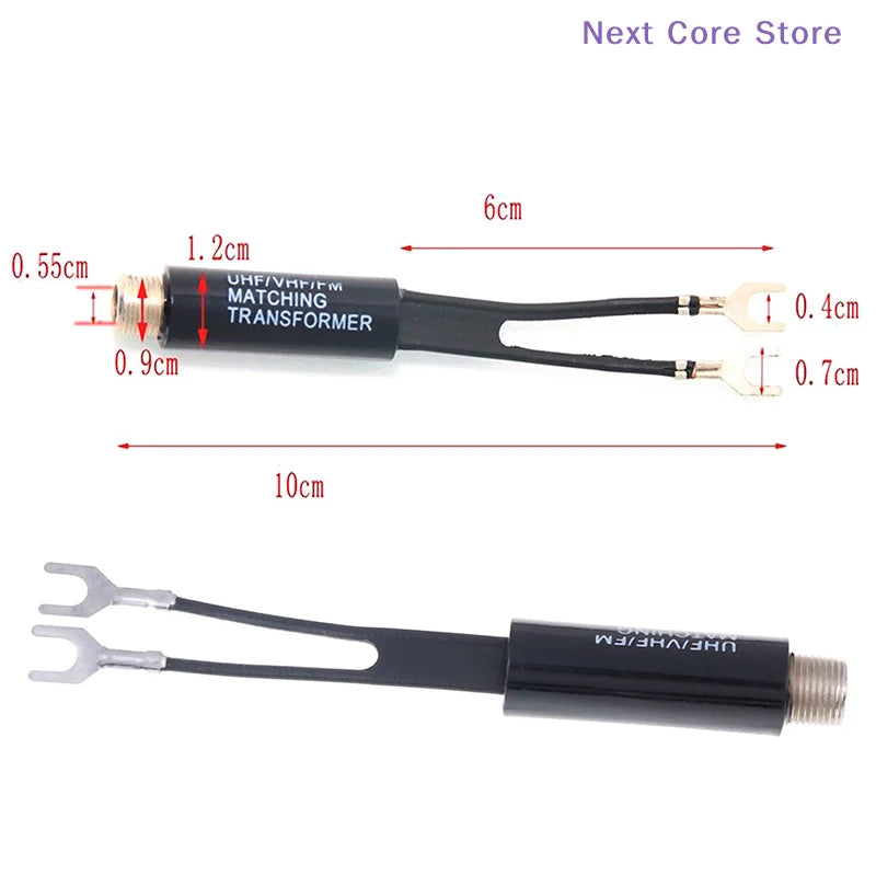 2-Pack UHF VHF FM TV F-Connector 75-300 Ohm Antenna Adapter Antenna Adapter HIP
