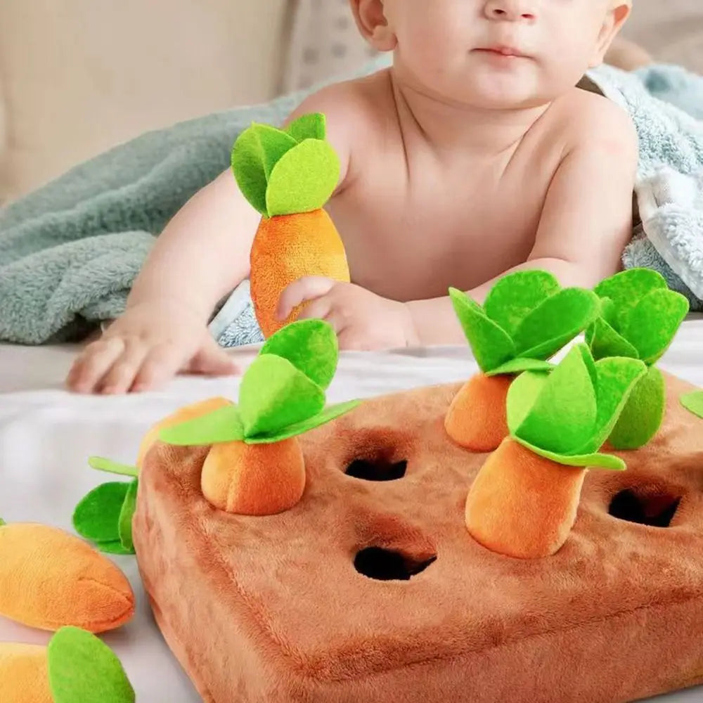 Pulling Carrot Plush Toy – Interactive Garden Stuffed Set Interactive Plush Toy HIP