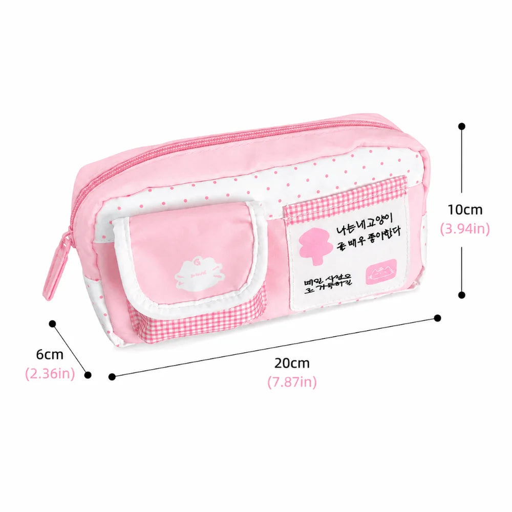 Kawaii Cat Print Pencil Case – Multi-Layer Large Capacity Pouch Pencil Case HIP