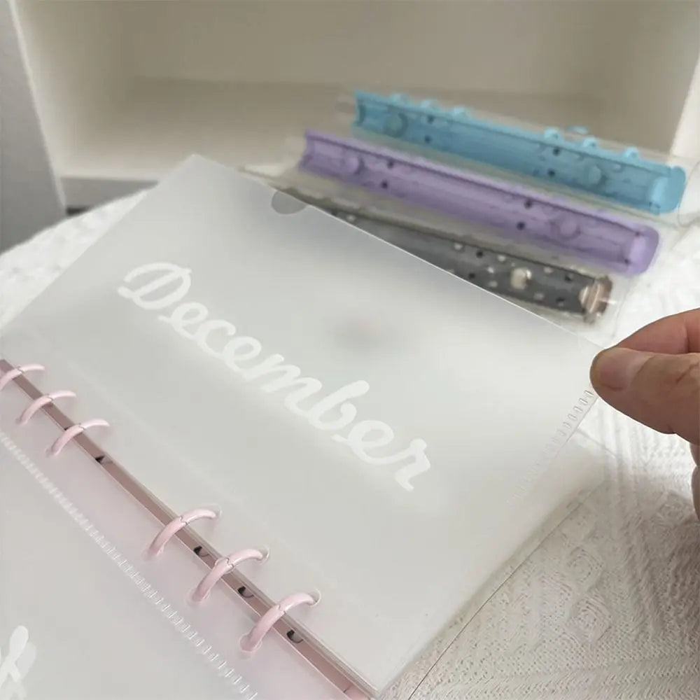 12-Month Cash Storage Binder A6 Transparent PP Loose-Leaf Cash Envelope Binder HIP