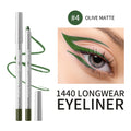 12Colors Wonder Eyeliner Pencil Longwear Deep Black Eyeliner Pencil Waterproof Sharpenable & Smudge Proof Long-lasting HIP 4OLIVE MATTE