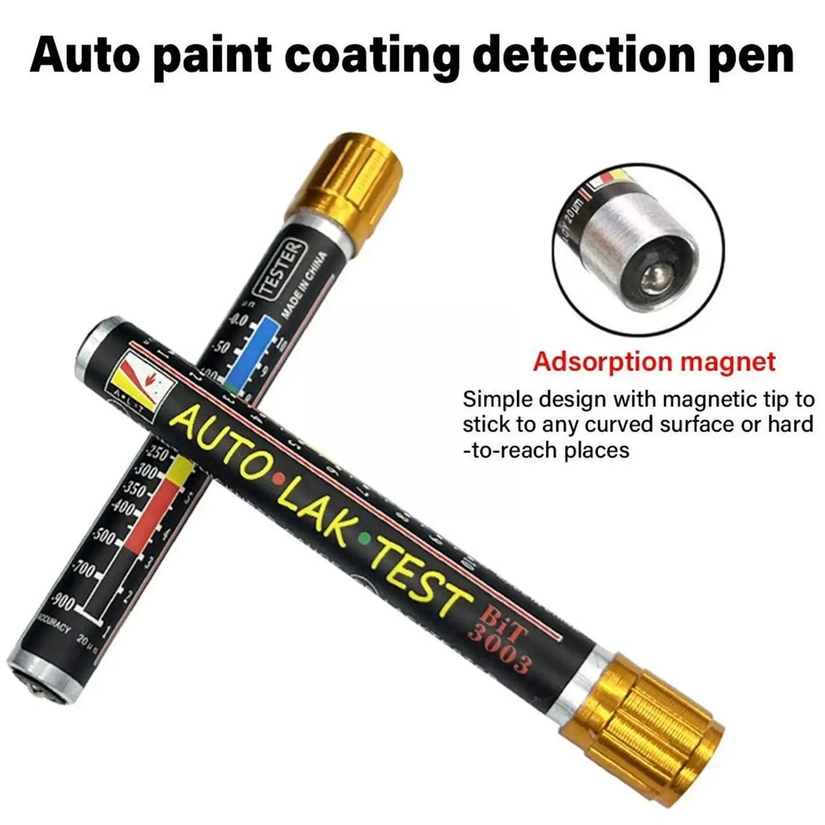 Car Paint Test Thickness Tester Meter Gauge Auto Paint Cars Paint Crash Check Test Paints Tester With Magnetic Tip Scale Gauge HIP