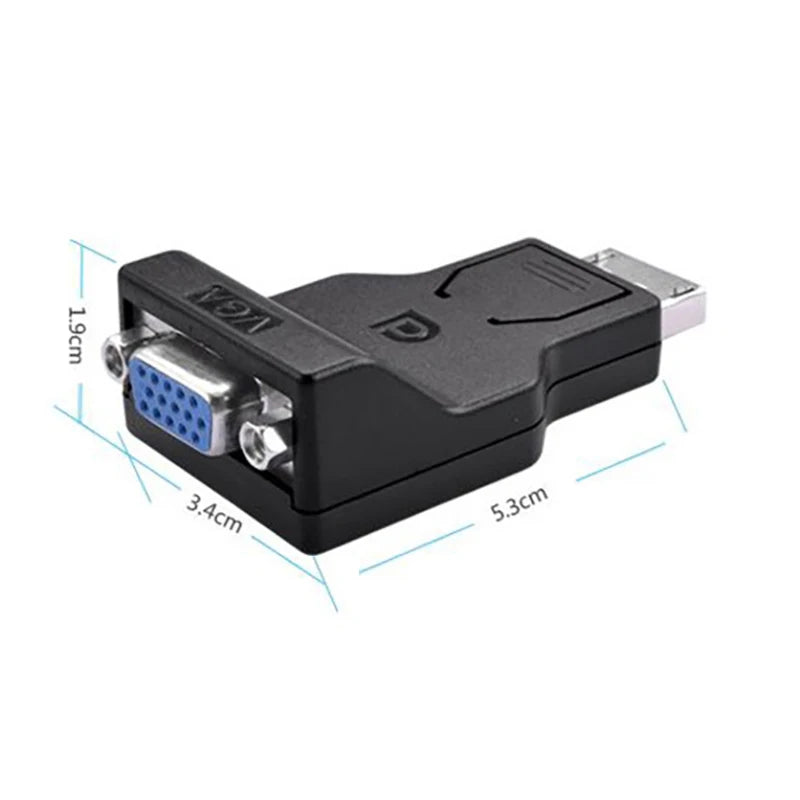 DisplayPort to VGA Adapter 1080P HD – Plug & Play Converter Display Port Adapter HIP As photo