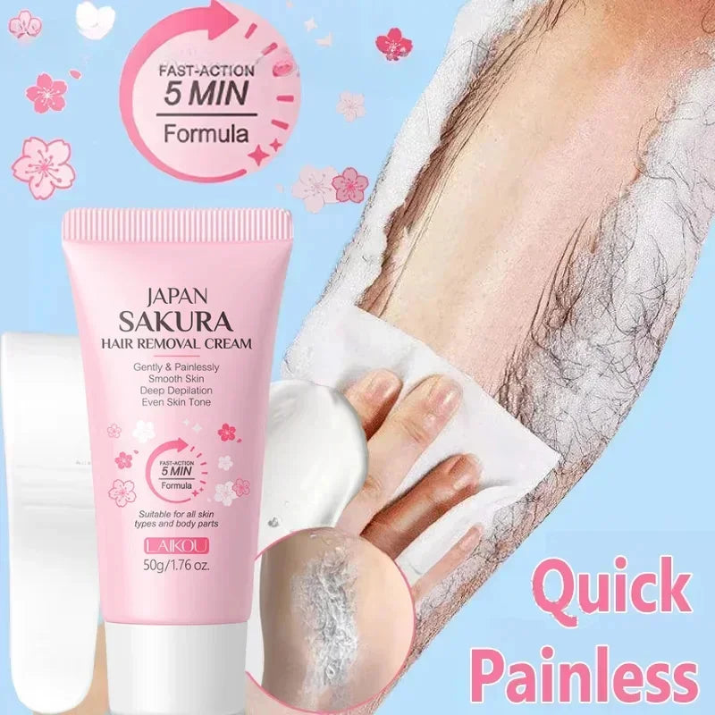 LAIKOU Sakura Hair Removal Cream – Fast & Gentle 50g Hair Removal Cream HIP 01