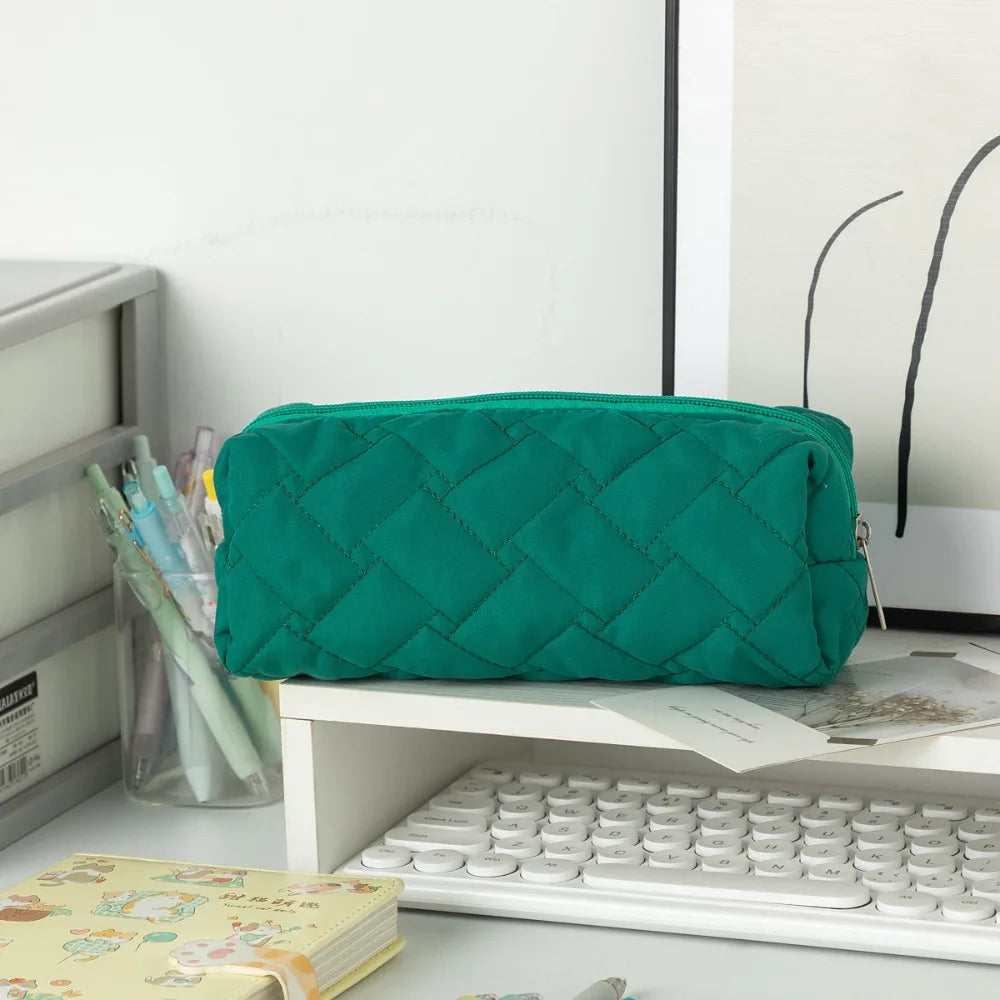 Large Capacity Pen Bag – Multi-Function Pencil & Cosmetic Pouch Pencil & Cosmetic Bag HIP Green