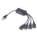 USB 2.0 Hub Splitter – 1 to 4 Port Extension Cable USB Hub Splitter HIP 1Pc