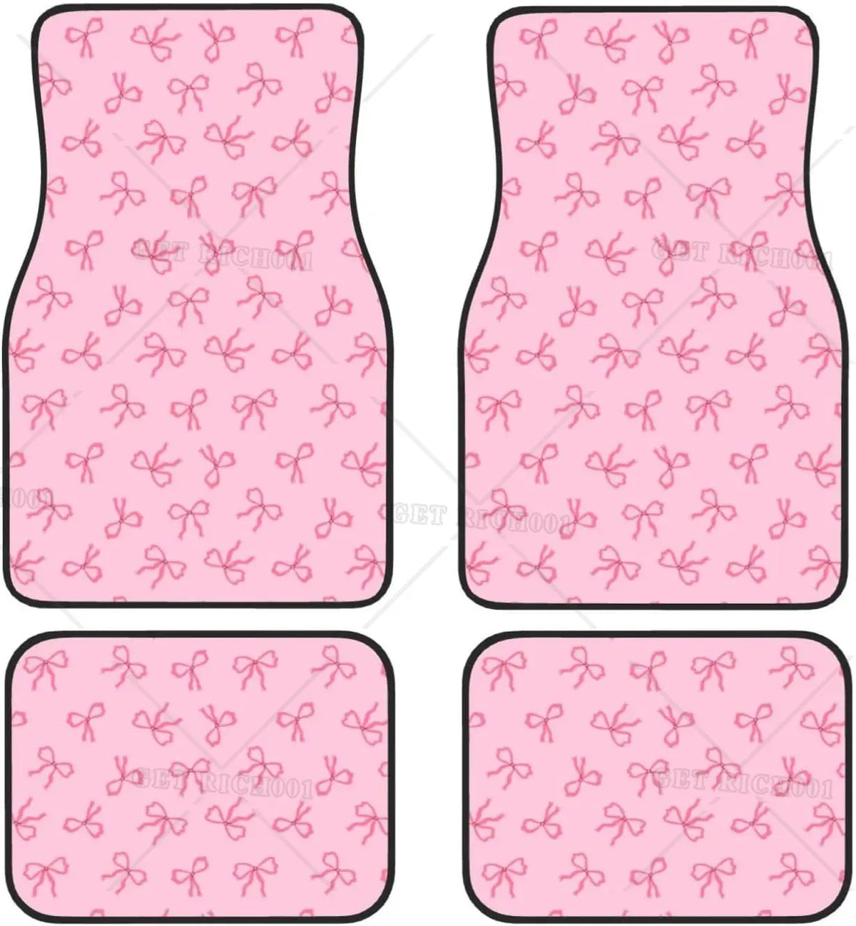Pink Bows Rubber Car Floor Mats – All-Weather 4-Piece Set Car Floor Mats HIP