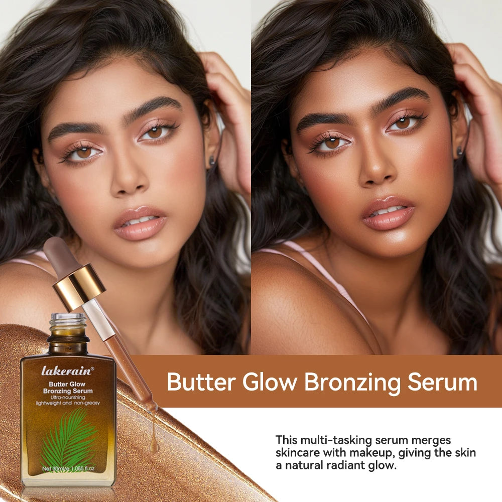 Butter Glow Bronzing Serum Innovative Nourishing Skincare Bronzing Drops for Radiant Natural Sunkissed Complexion Sunkissed Glow HIP