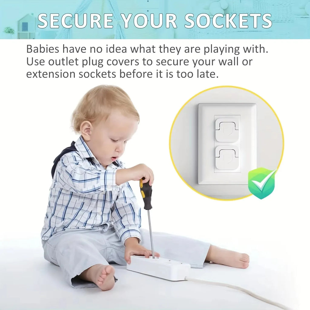 Child-Proof Outlet Plug Covers – US 3-Prong Socket Caps Outlet Safety Cover HIP