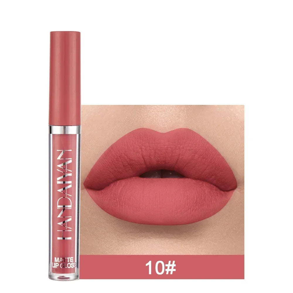 HANDAIYAN Gift 6PC/Set Matte Velvet Lip Gloss Waterproof Long-lasting Liquid Lipstick Cosmetic Beauty Keep 24 Hours Makeup HIP 10