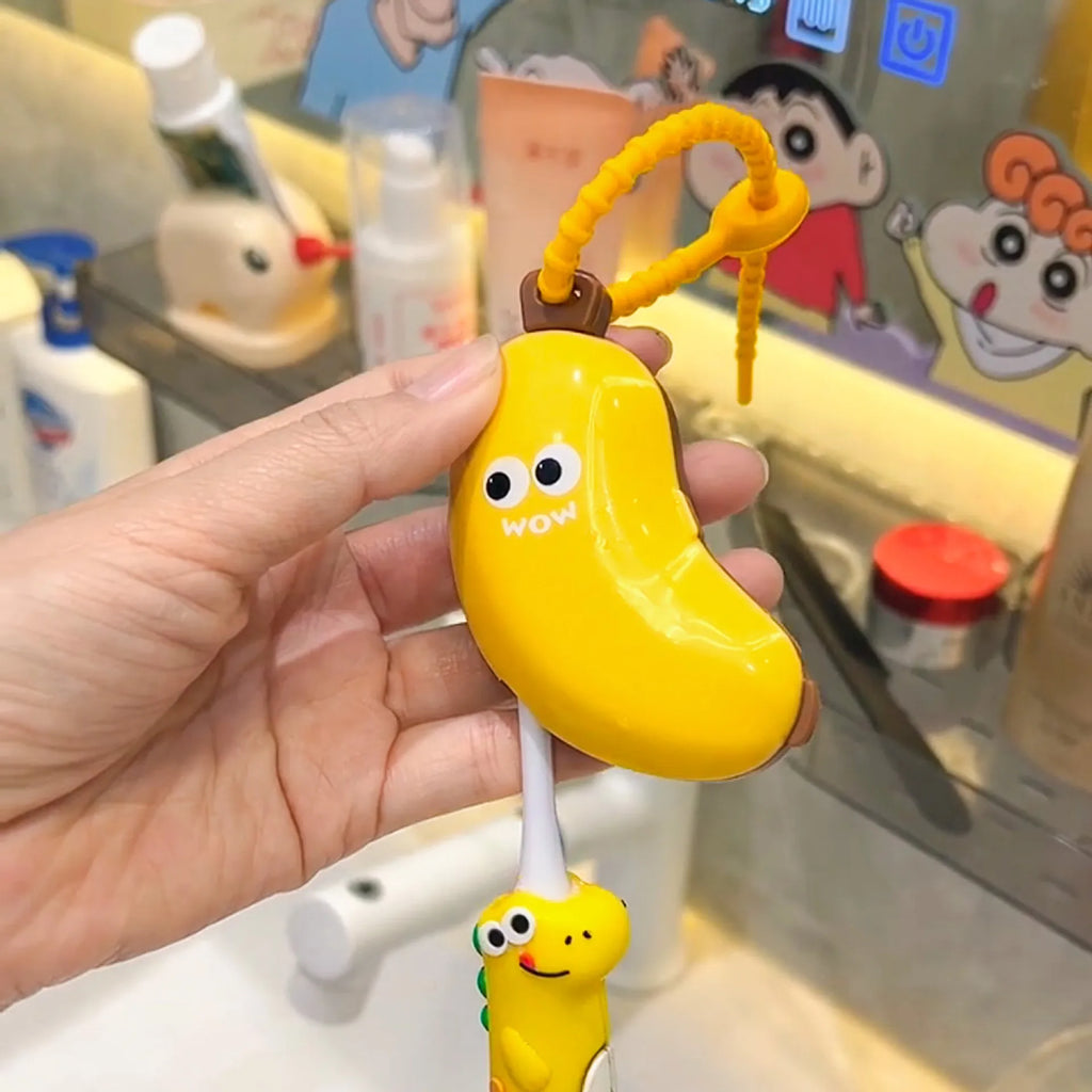 Banana Toothbrush Cap & Toothpaste Box – Travel Essential Toothbrush Travel Case HIP