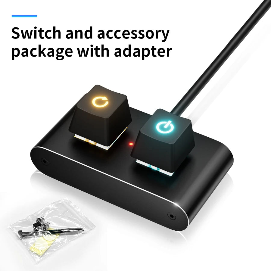 2M External Switch Power Button Motherboard Mechanical Desktop Power Switch Extension Cable On/Off For PC Computer Home Office HIP 2M