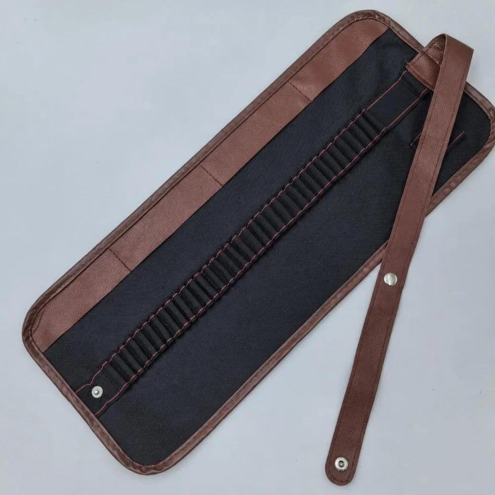 Roll Up Pencil Case 24–72 Slots | PU Leather Canvas Wrap Holder Roll Up Pencil Case HIP