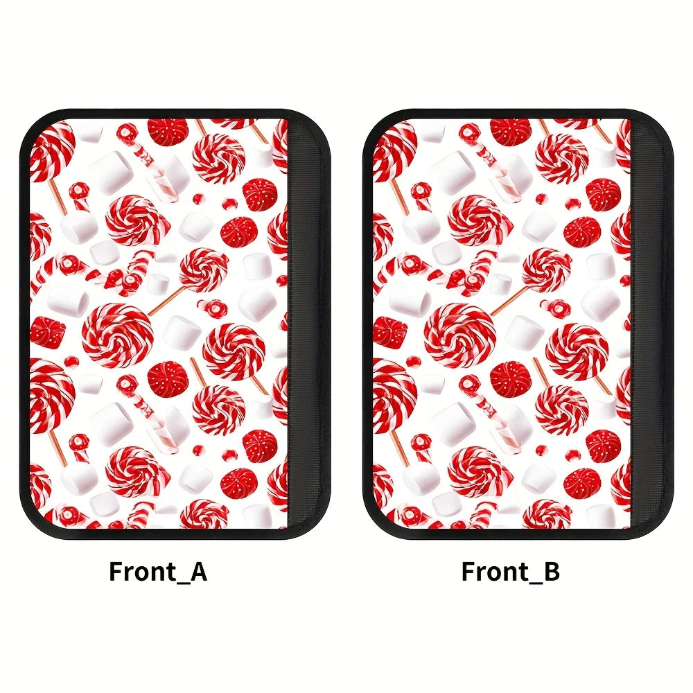 Candy Cane Seat Belt Covers – Soft Shoulder Protectors 2pcs Seat Belt Covers HIP