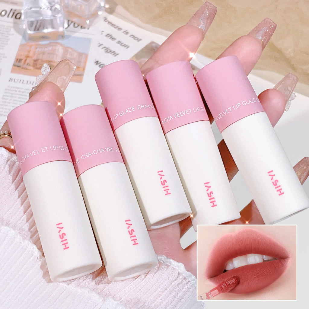HISYI Velvet Matte Lip Gloss – Long-Lasting Liquid Lipstick Matte Lip Gloss HIP